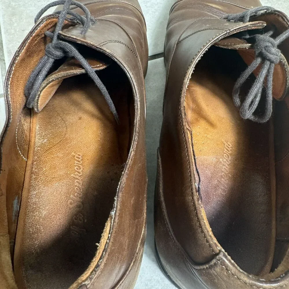 Wolf & Shepherd Men's 12 A Cap Toe Oxford Dress Shoes Brown Portugal
